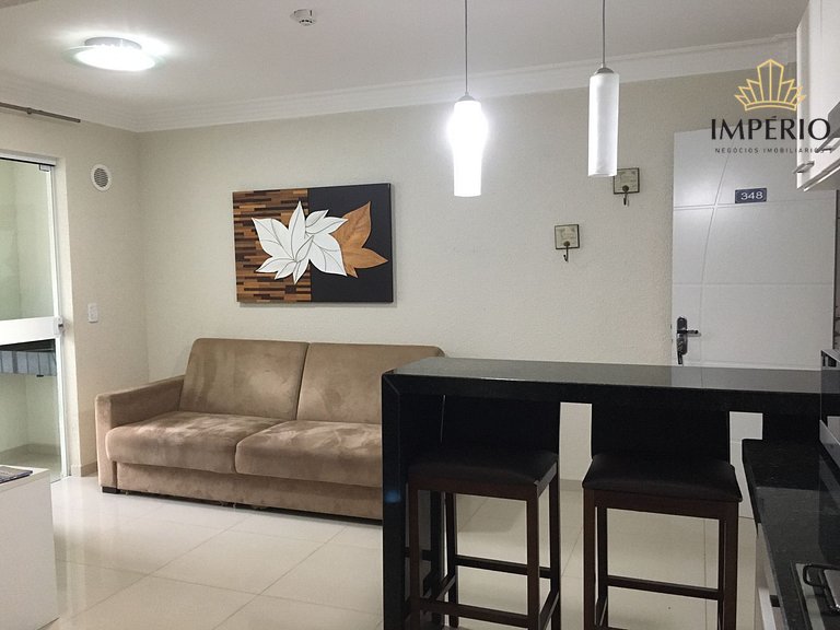 387 - Apartamento 1 Dormitório na praia de Bombas